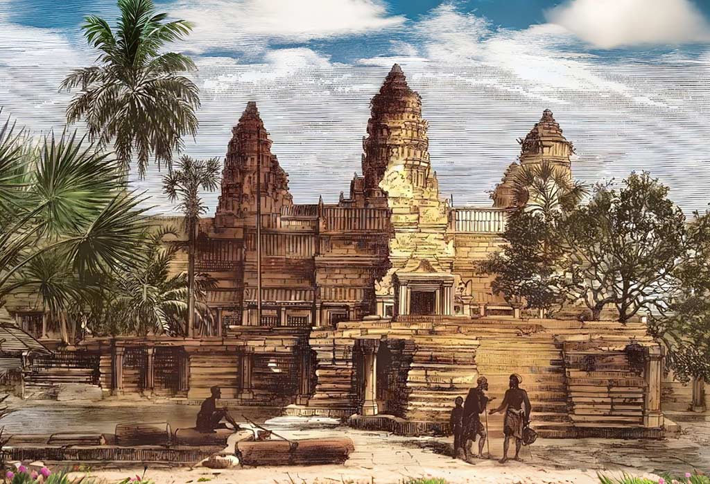 old angkor wat temple