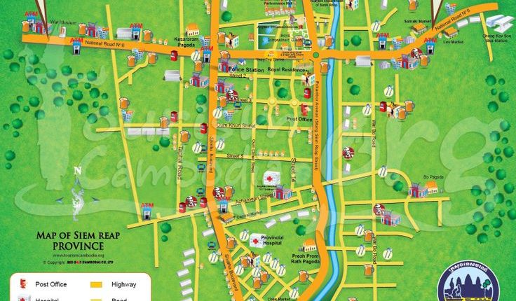 siem reap city map